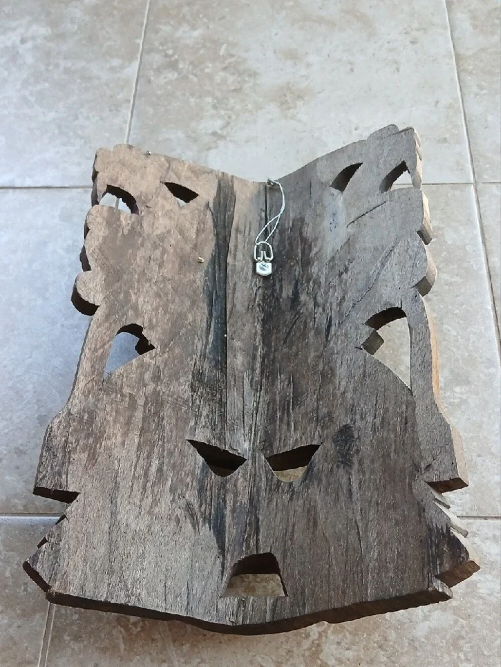 Hand Crafted Wooden Folk Art Aztec Wall Mask Made in Mexico